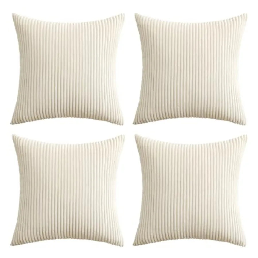Boho Farmhouse Throw Pillow Cover Set Of 4 Corduroy Cushions