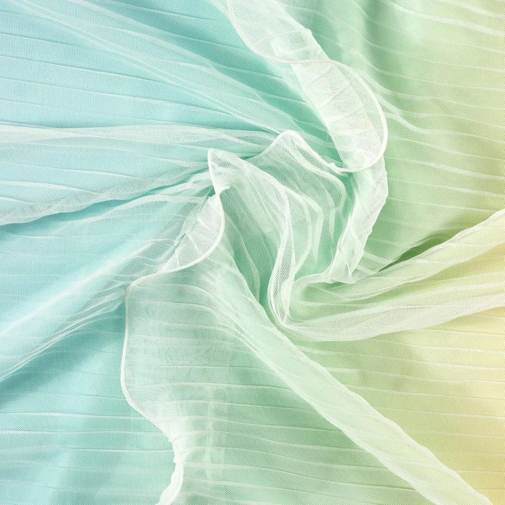 Nerina Ruffled Ombre Shower Curtain For Modern Bathroom Decor