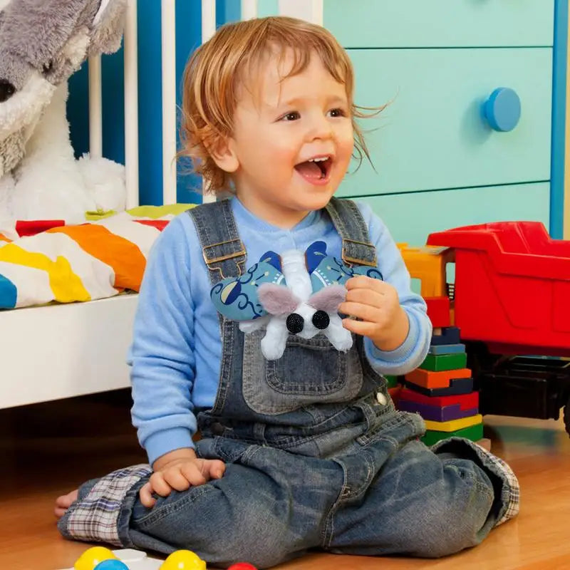 Cuddly Moth Stuffed Toy Plush Figure Soft Pillow for Sofa and Bed Decoration for Children and Adults