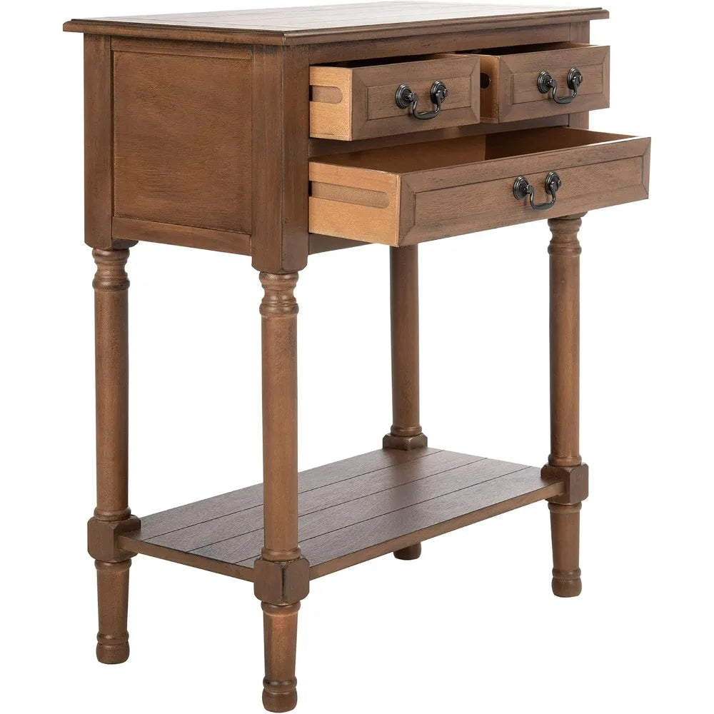 Primrose 3-Drawer Console Table SolidWoodStorageSolutionForEntrywaysAndLivingRooms