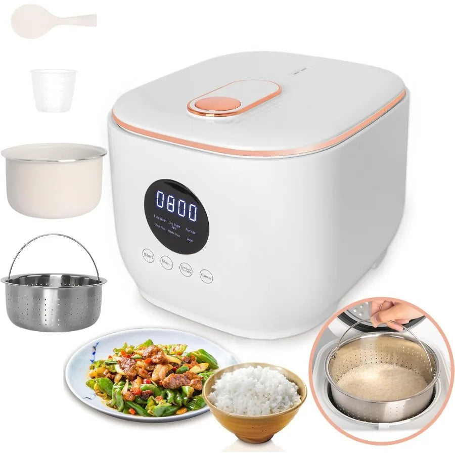 OLOEY Versatile Rice Cooker With Steamer Basket For Porridge