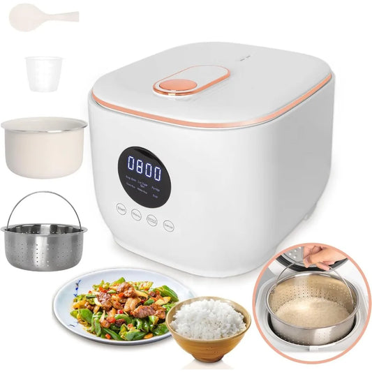 OLOEY Versatile Rice Cooker With Steamer Basket For Porridge
