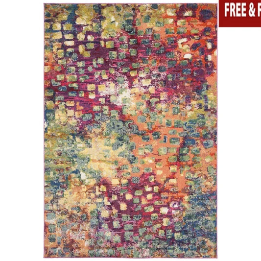 Abstract Polka Dots Area Rug for Modern Home Decor
