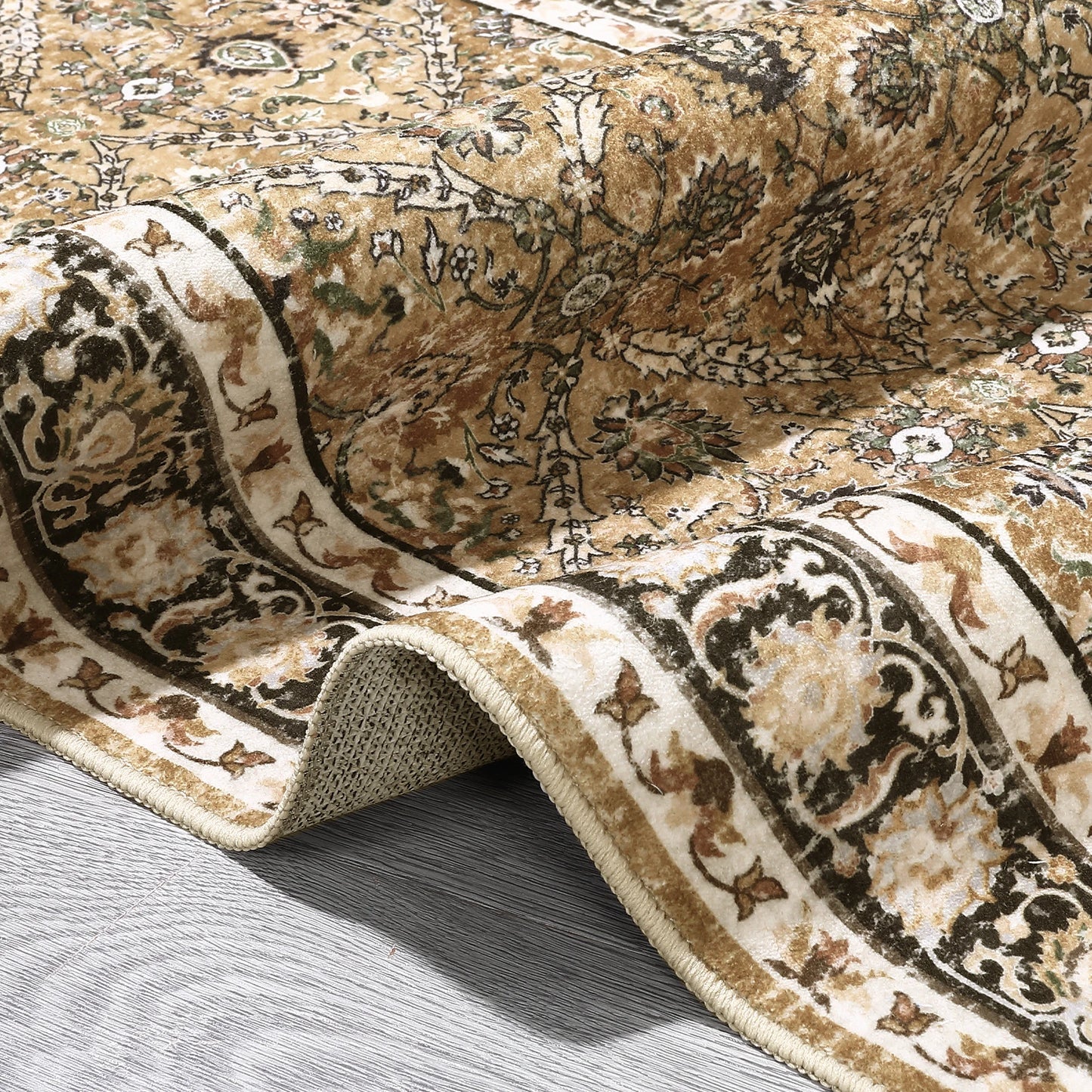 Machine Washable Moroccan Trellis Hallway Rug Non Slip Stain Resistant