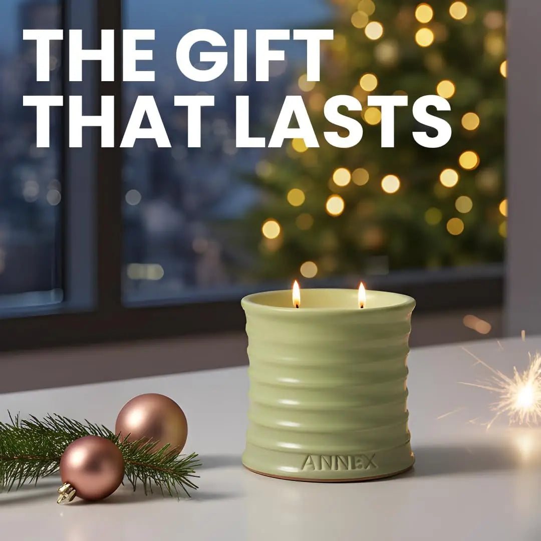 Handmade Ceramic Candle Jar With Soy Wax And Botanical Scent