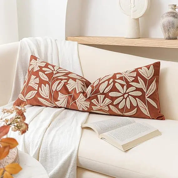 BlissBlush Velvet Fall Throw Pillow Cover Lumbar Farmhouse Decor