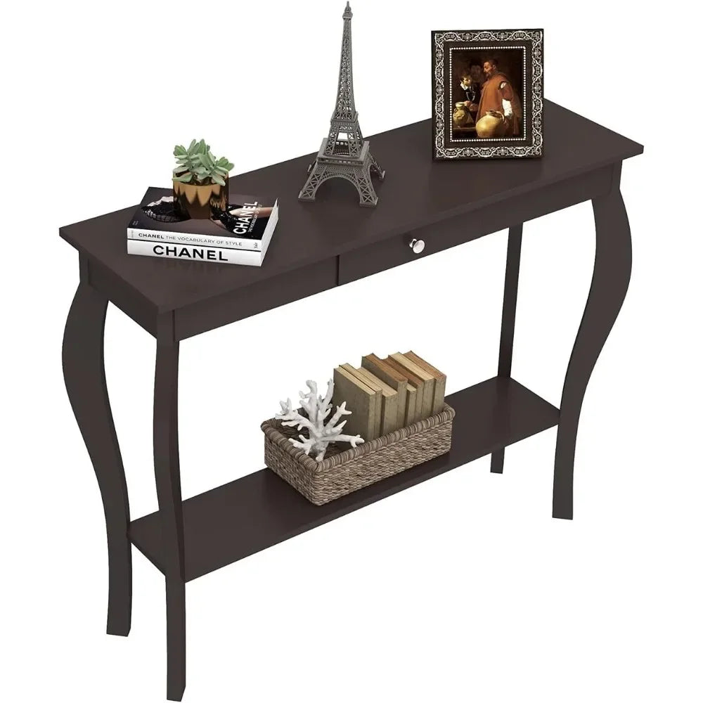 Chic Accent Console Table With Drawer Entryway Living Room