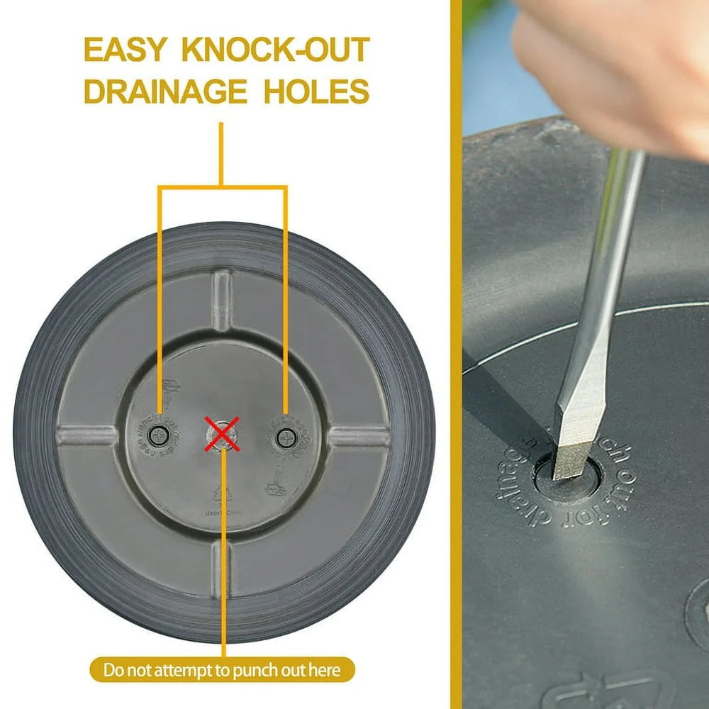 Recycled Resin Planter With Drainage Holes For Indoor Outdoor Gardens