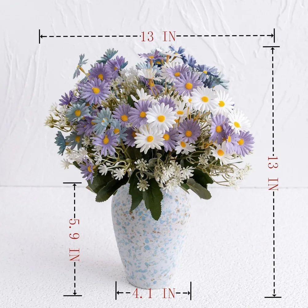 Artificial Flowers In Vase Daisy Bouquets For Wedding Decor