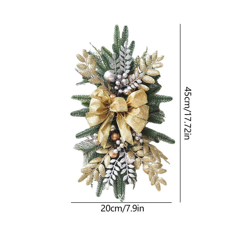 Lighted Christmas Wreath Centerpiece for Door and Wall