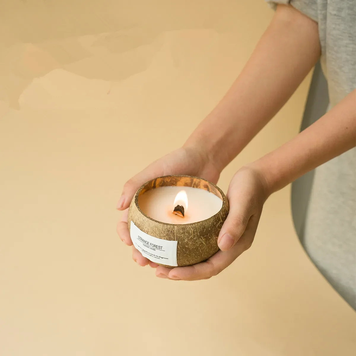 Handmade Soy Wax Scented Candles Coconut Shell Gift Set