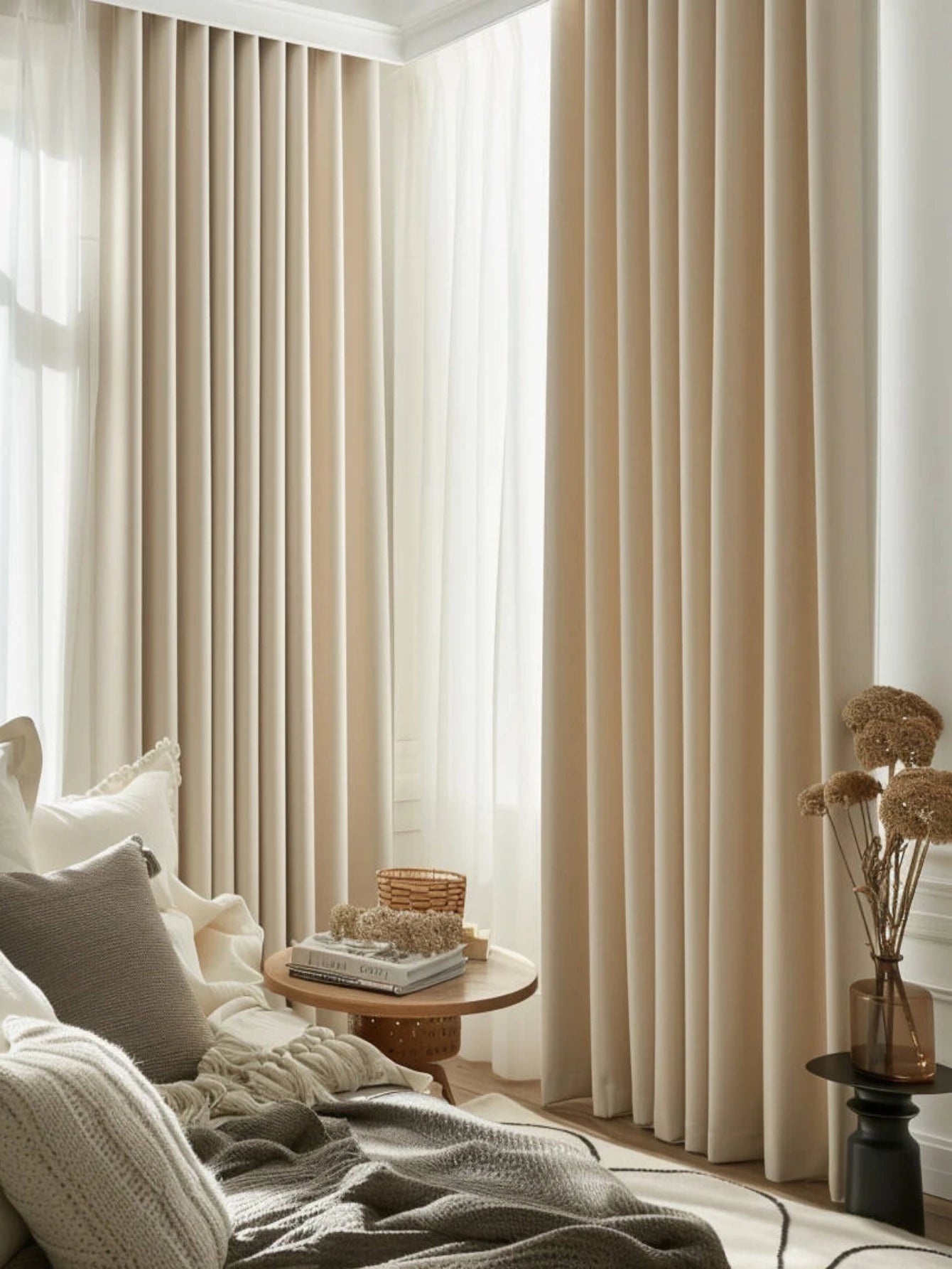Korean Style Blackout Curtain Premium Thermal Insulated Polyester