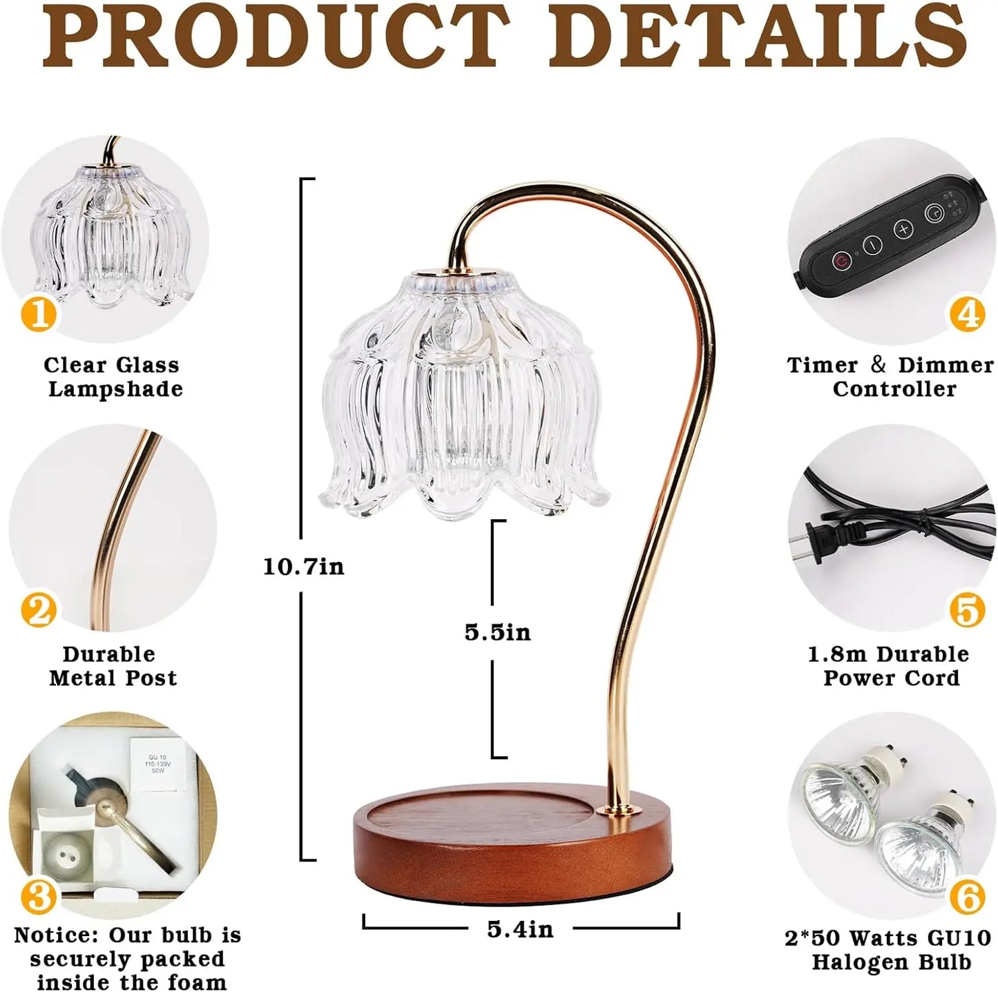 Candle Warmer Lamp With Timer And Dimmable Light Ideal Gift