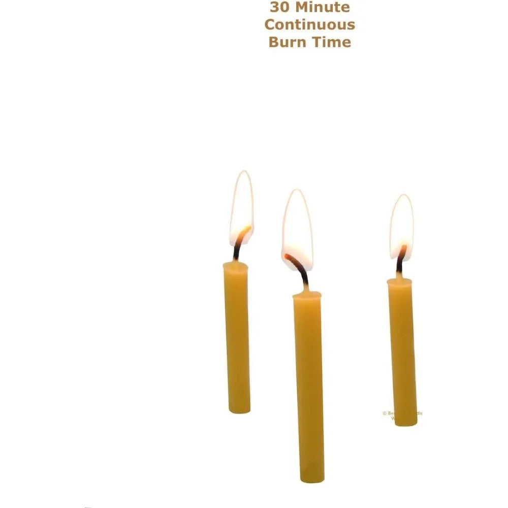 Beeswax Birthday Candles Pack of 24