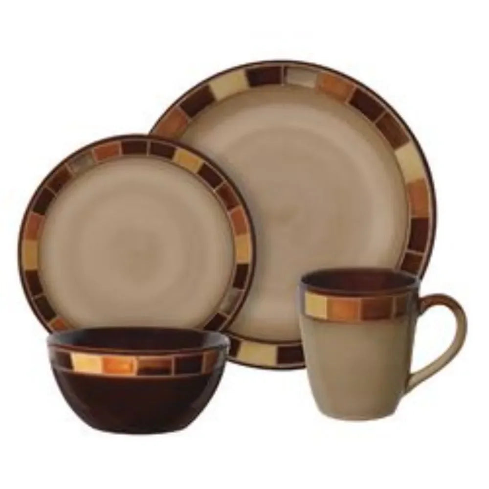 Elegant 16-Piece Glass Dinnerware Set for Sophisticated Dining
