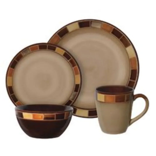Elegant 16-Piece Glass Dinnerware Set for Sophisticated Dining