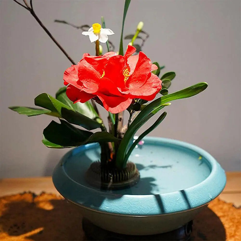 Ikebana Flower Frog Kenzan With Gasket Rubber Base Holder