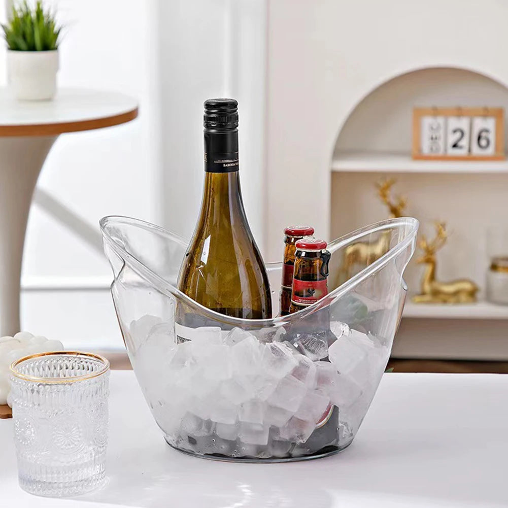 Ice Cube Container With Handle Cooler For Wine Champagne