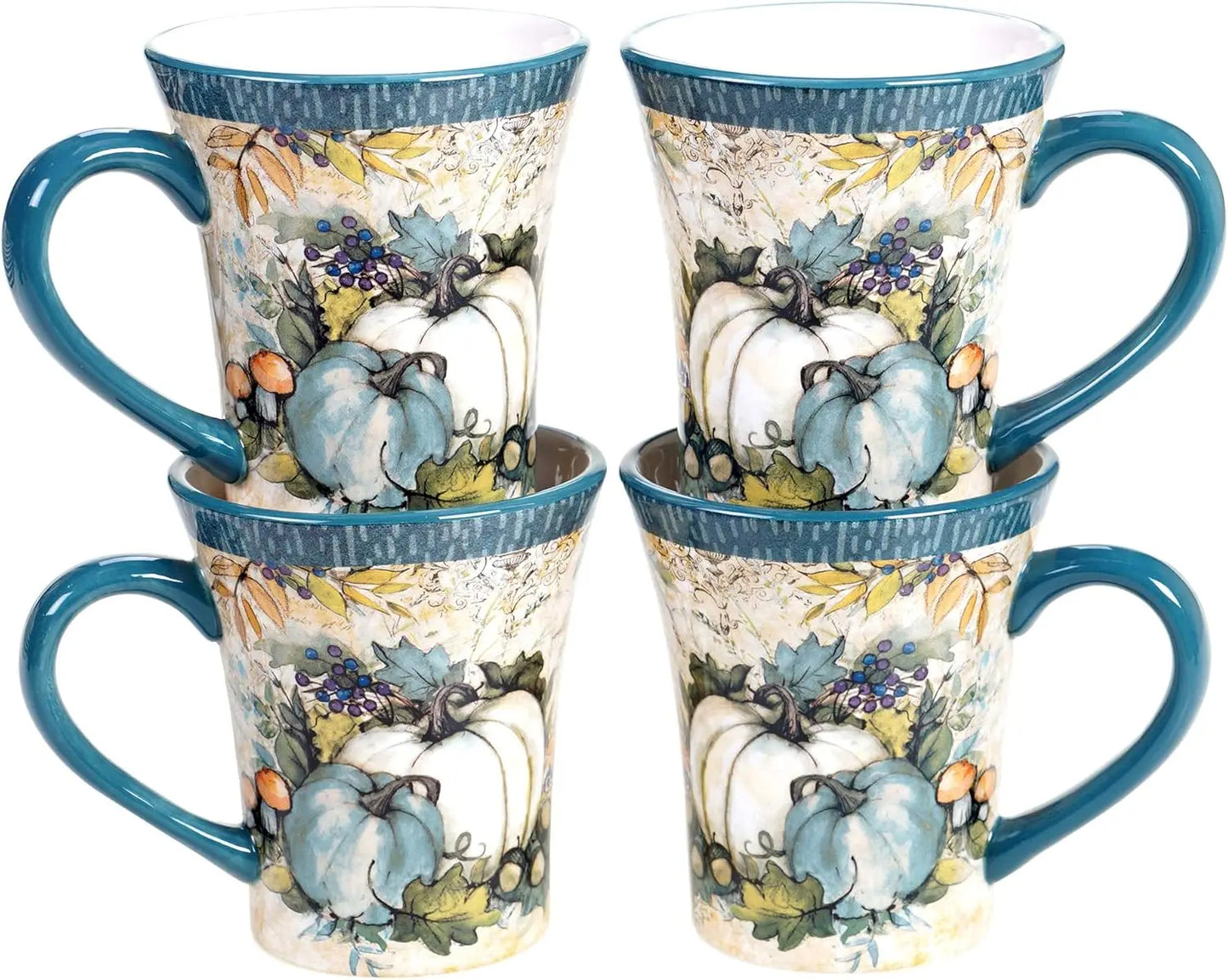 Harvest Gatherings Ceramic Dinnerware Set Service For Four