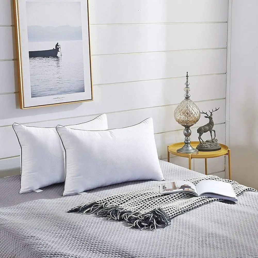 King Size Pillows Set of 4 Soft Supportive Down Alternative Filling Breathable Machine Washable Quality Sleeping Pillows