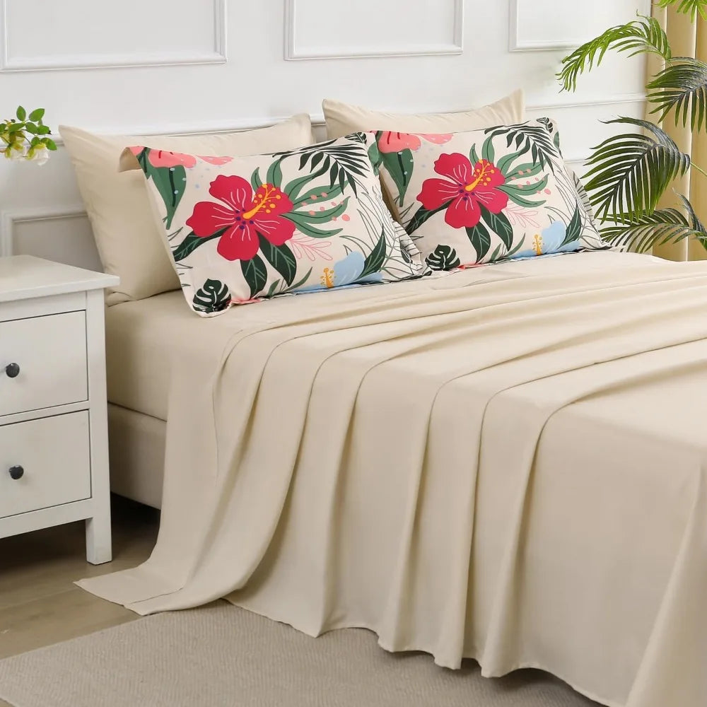 7 Piece Bed In A Bag Reversible Comforter Set Floral