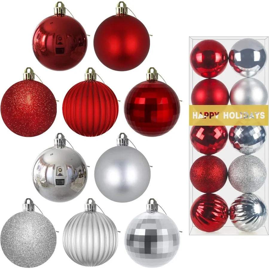 Shatterproof Christmas Ball Ornaments Hanging Tree Decor