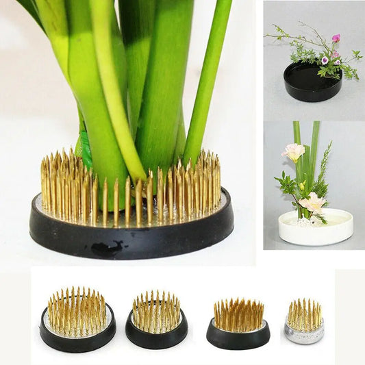 Ikebana Flower Frog Kenzan With Gasket Rubber Base Holder