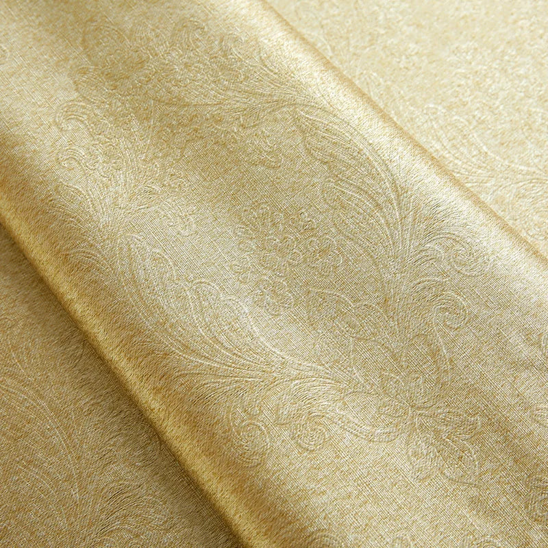 Elegant Double Layer Curtains With 3D Embroidered Detailing