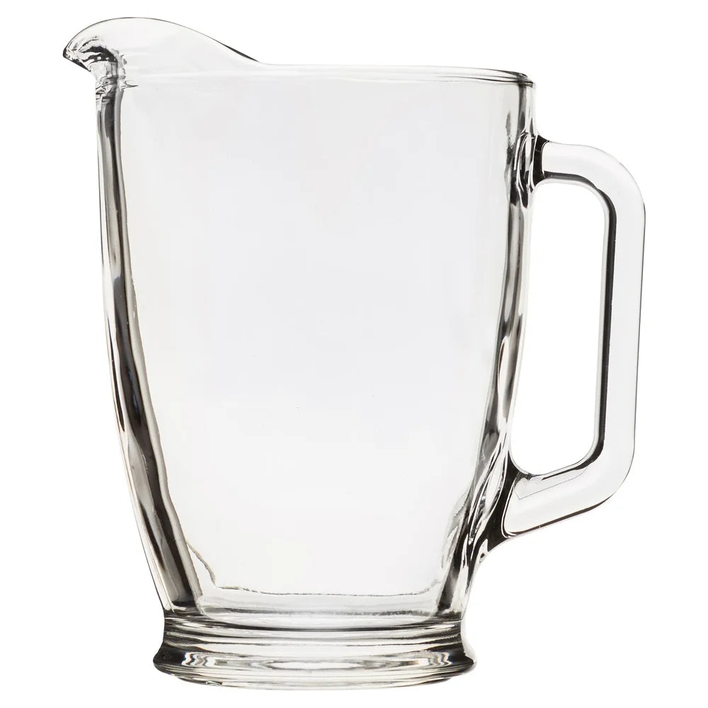 Clear Glass Pitcher And Tall Glasses Set For Iced Beverages