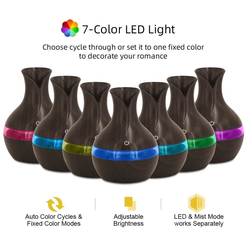 USB Humidifier And Essential Oil Diffuser Ultra Quiet Night Light