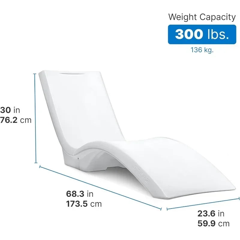 Home Hot Pool Lounger Fade Resistant Waterproof Patio Furniture for Sun Shelf Use in Pools with Shelves Up to 9 Inches Deep