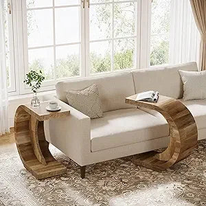 C Shaped End Tables For Compact Space Living Rooms