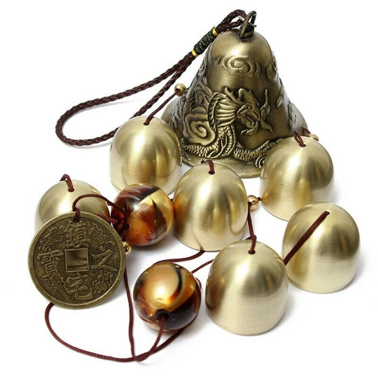 Xiangyanghua 6 Copper Bells Wind Chimes Outdoor Metal Garden Decor