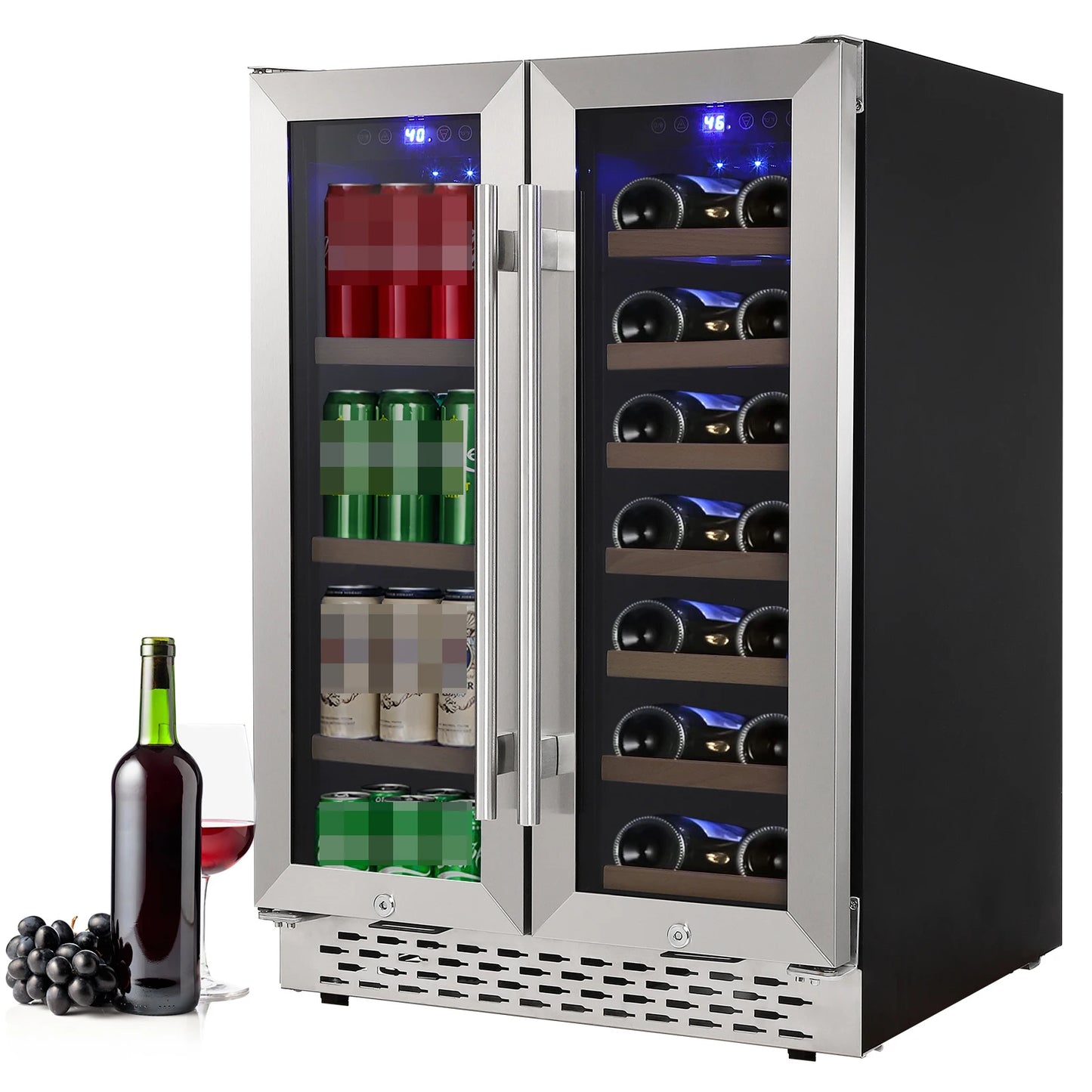 Dual Zone Wine And Beverage Refrigerator For Home Bar