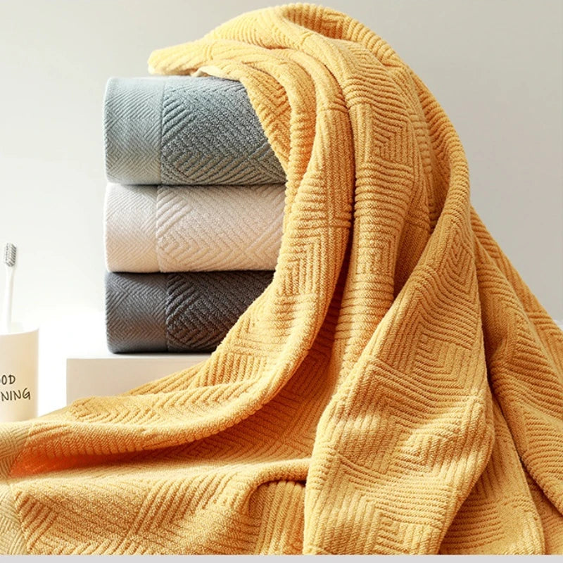 3 Piece Long Staple Cotton Bath Towel Set Quick Dry