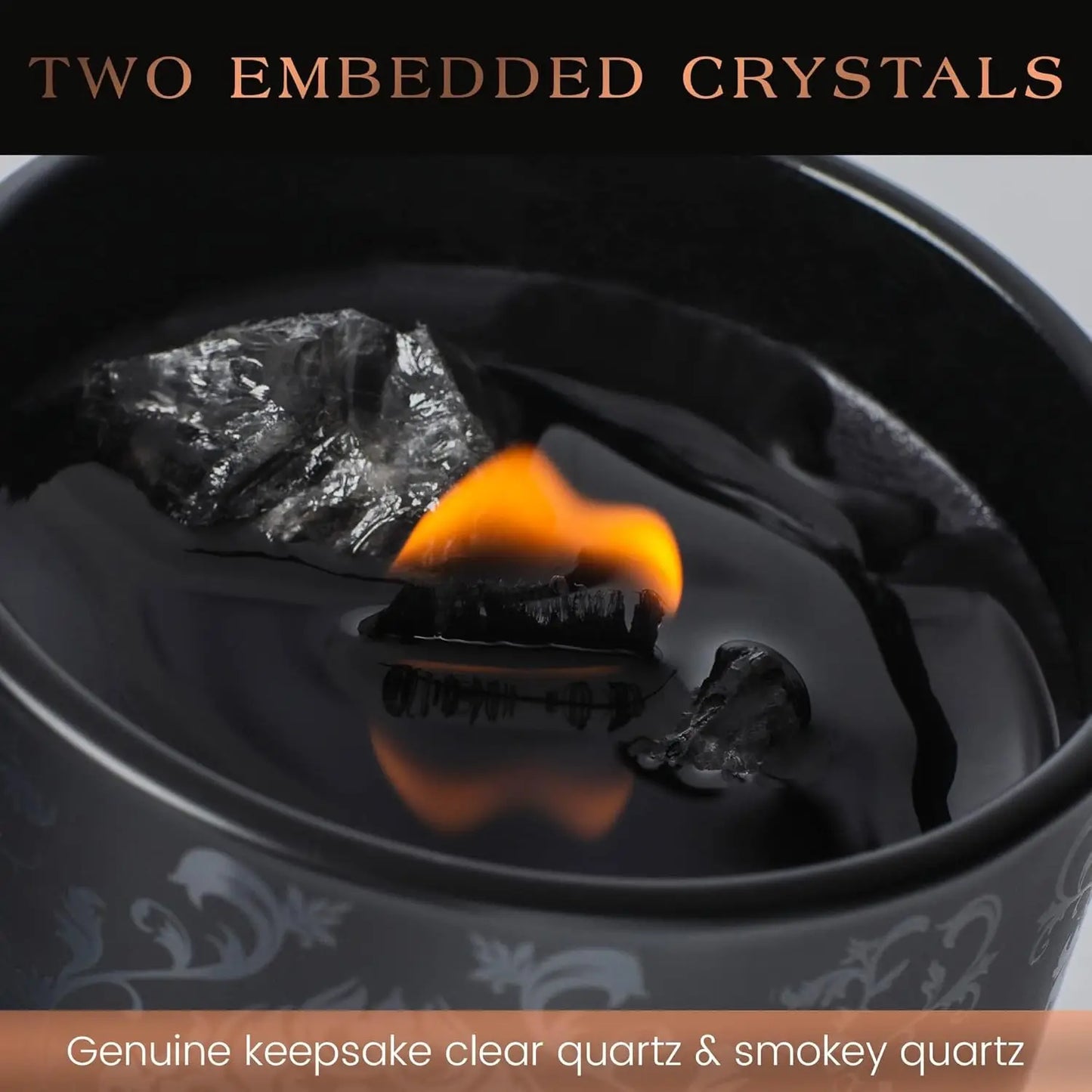 Orchid Pine Moss Scented Crystal Candle Manifestation With Quartz Crystals