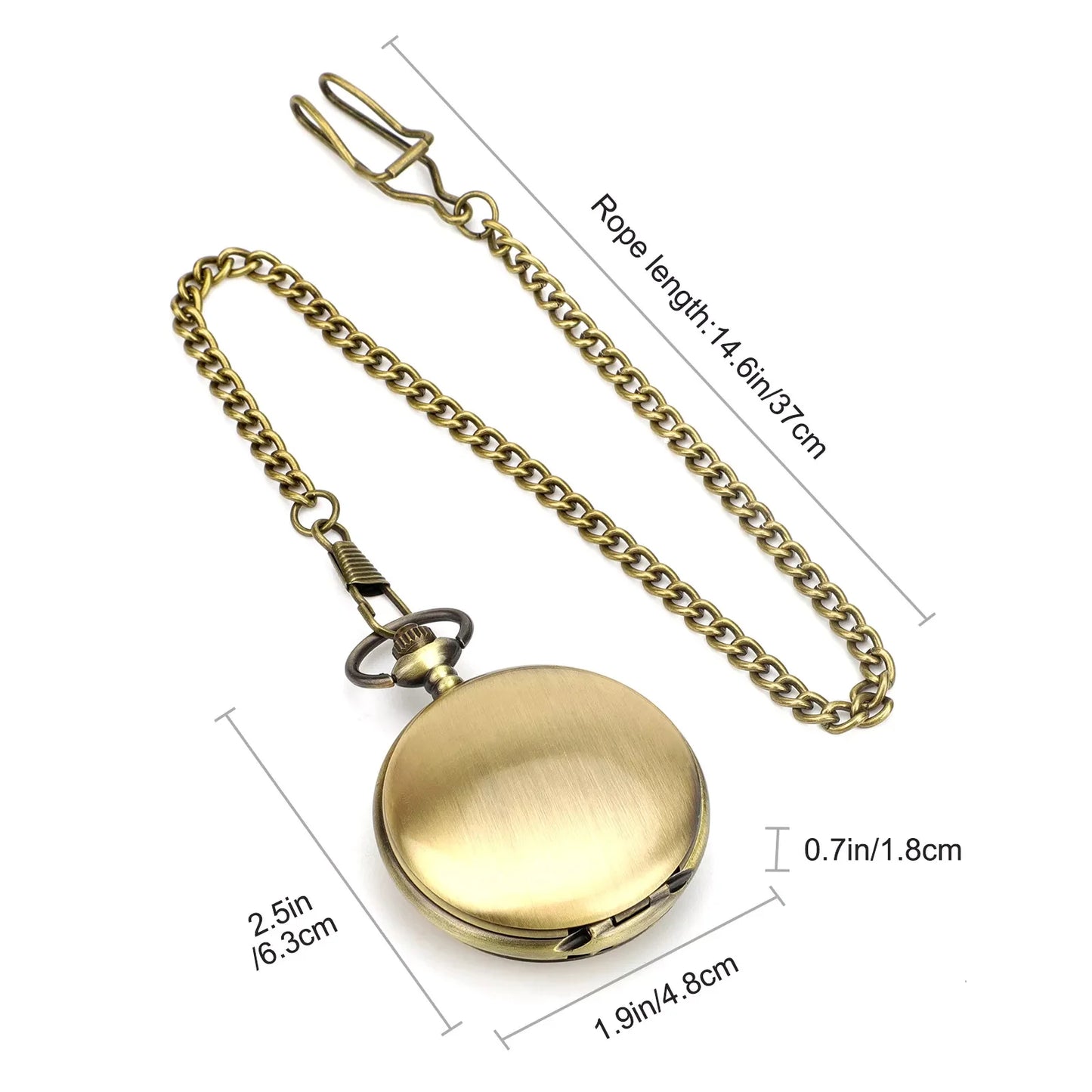 Vintage Mechanical Pocket Watch With Roman Numeral Dial Hand Wind