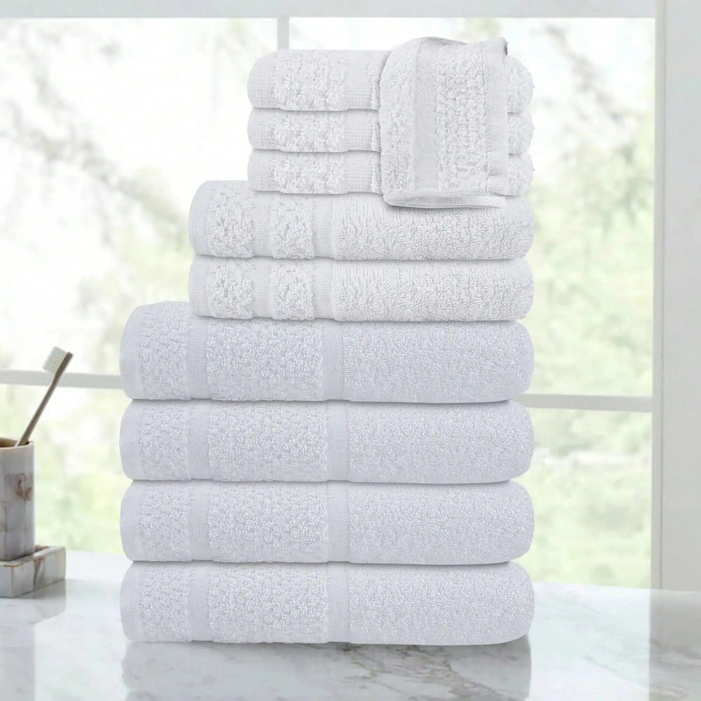 Cotton Bath Towel Set Highly Absorbent And Quick Dry Everyday