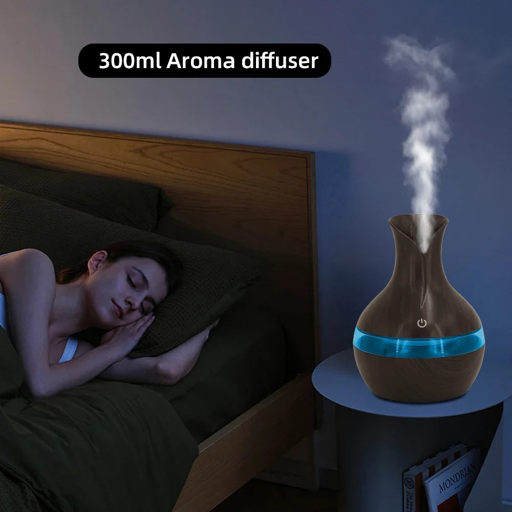 USB Humidifier And Essential Oil Diffuser Ultra Quiet Night Light
