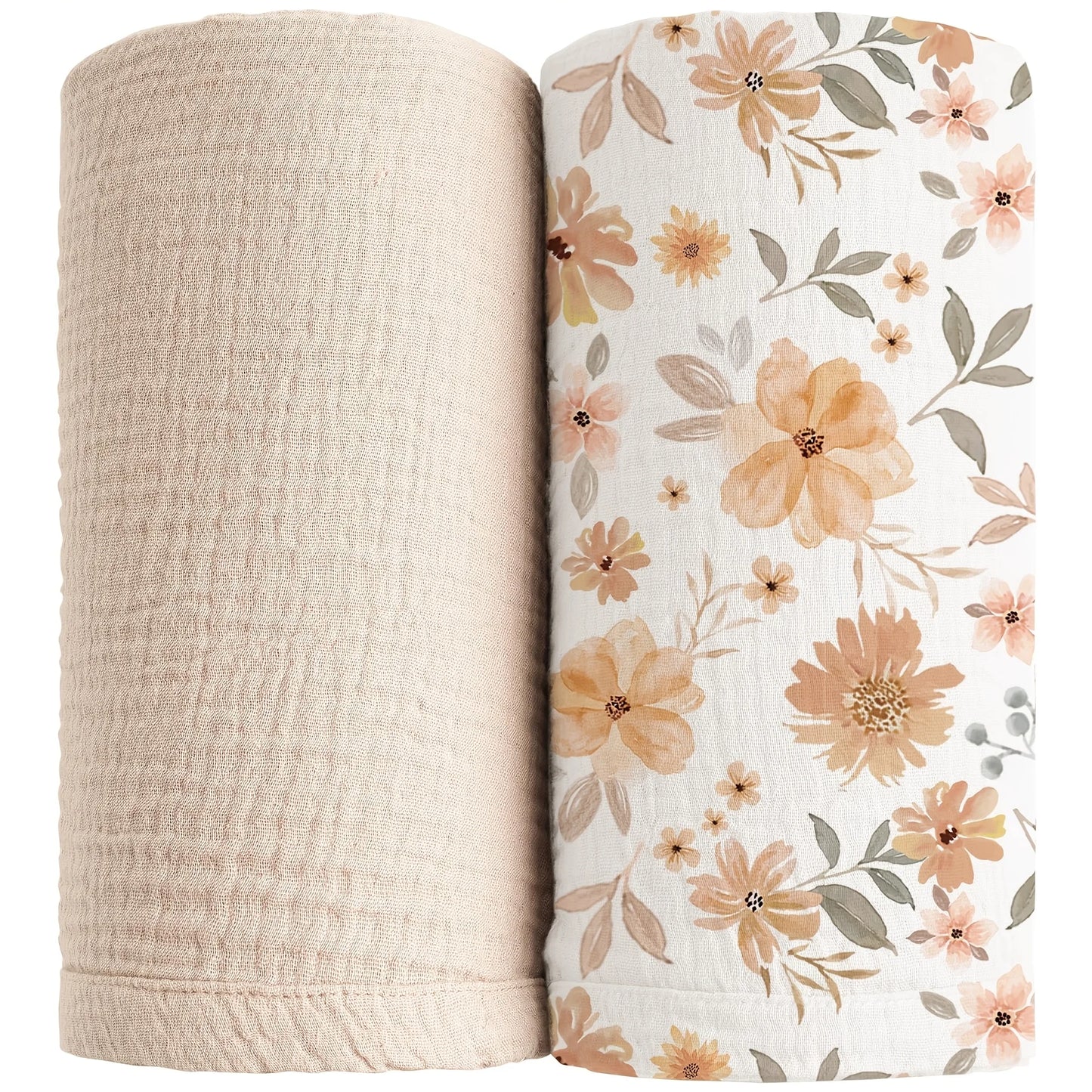 Breathable Muslin Swaddle Blankets Set For Newborns