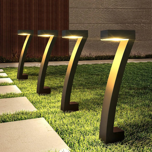 Solar Pathway Lights Outdoor Garden Auto On Off Six Pack