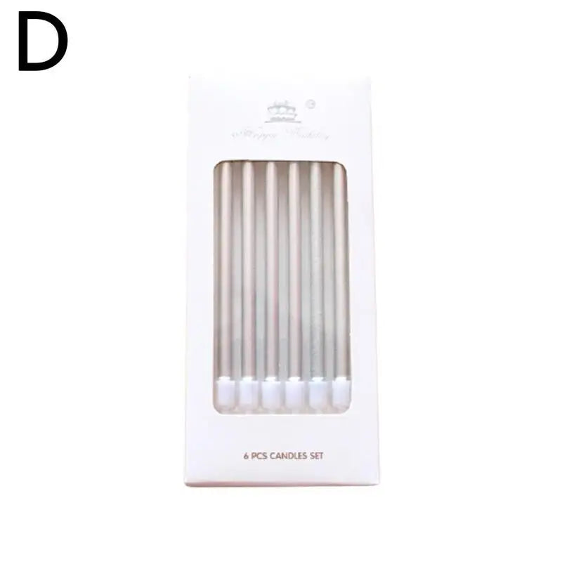 Elegant Birthday Cake Candles With Holders For Celebrations