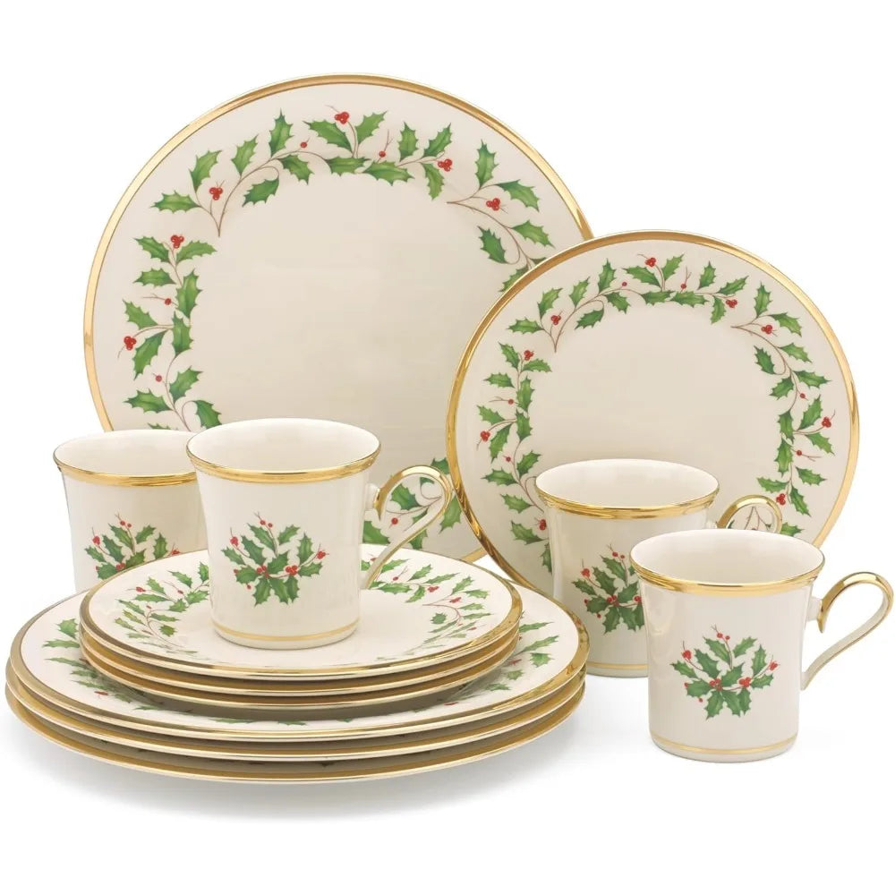Lenox Festive Christmas Dinnerware Collection With Mugs For HolidaySeason Hosting