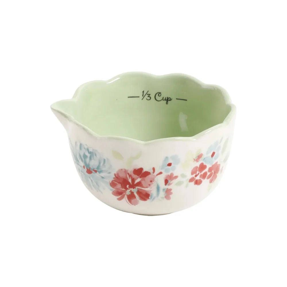 Durable Stoneware Measuring Cup Set Five Piece Kitchen