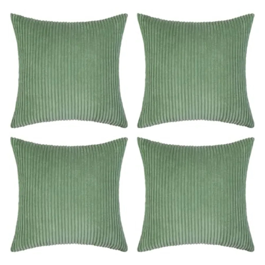 Boho Farmhouse Throw Pillow Cover Set Of 4 Corduroy Cushions