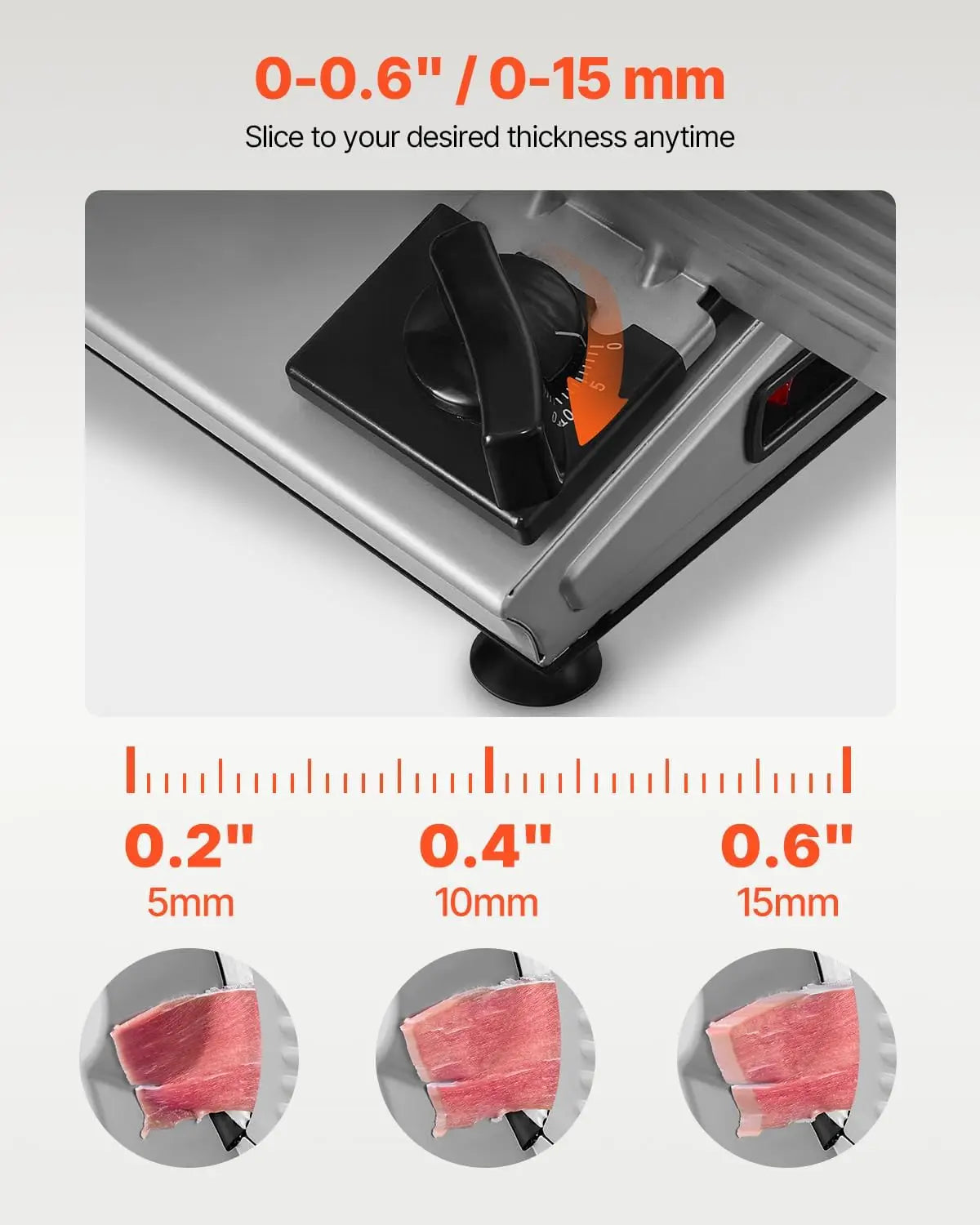 180W Electric Deli Slicer With Adjustable Thickness For Home Use