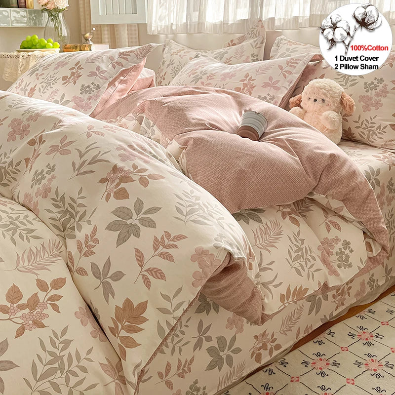 Kiss Nest 100 Percent Cotton Duvet Cover Set With Shams