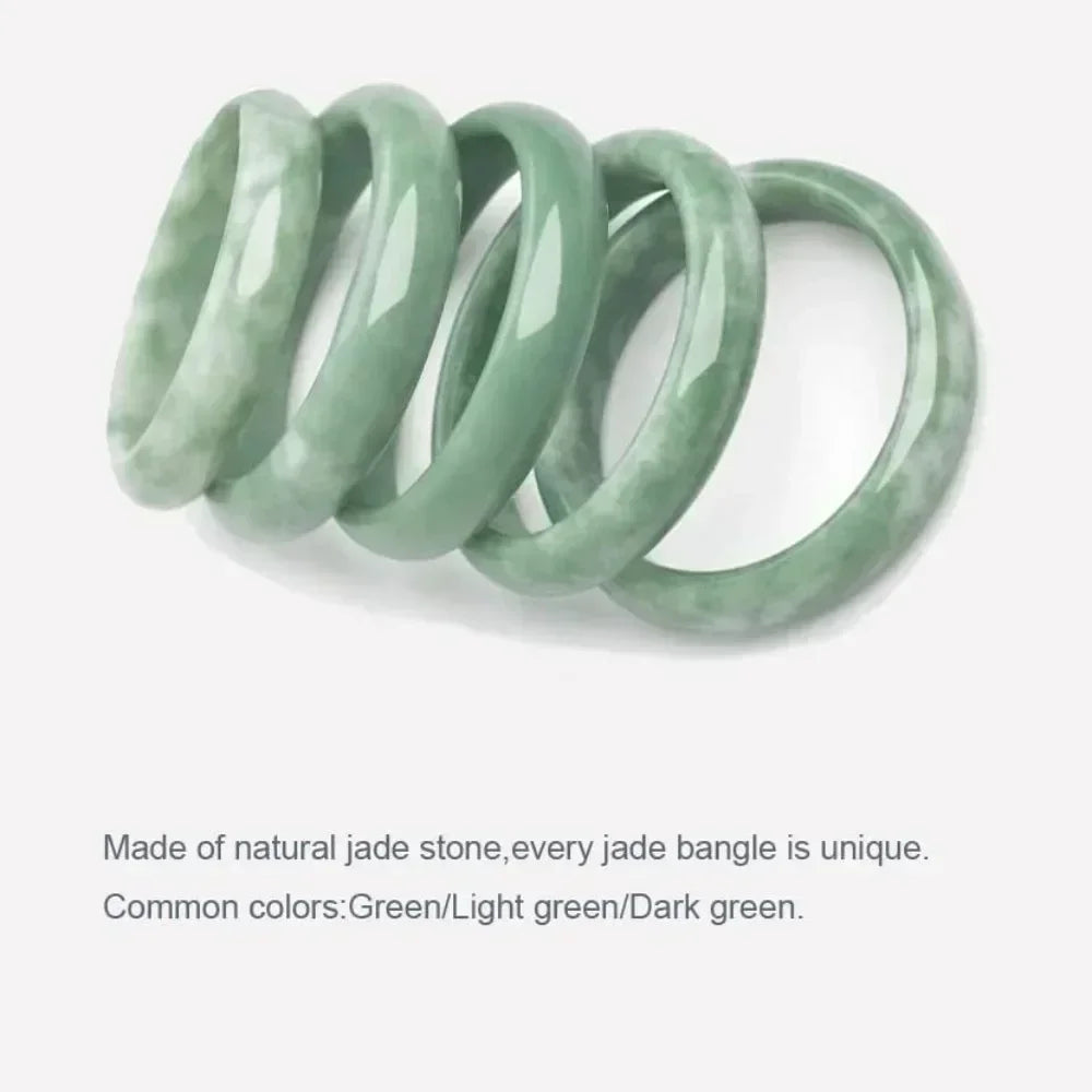 Natural Jade Bangle Bracelet for Women in Classic Style