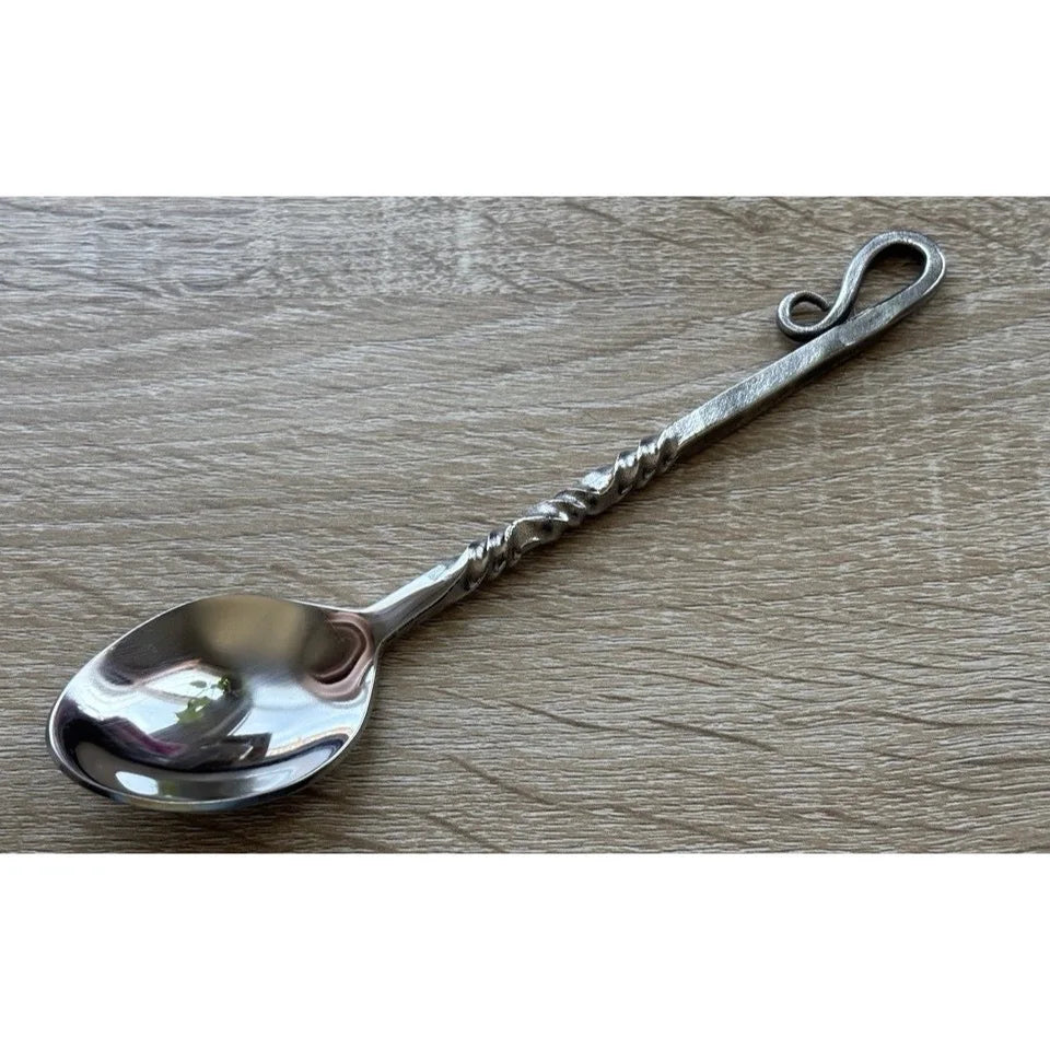 Medieval Cutlery Set Feasting Hand Forged Chrome Spoon and Fork