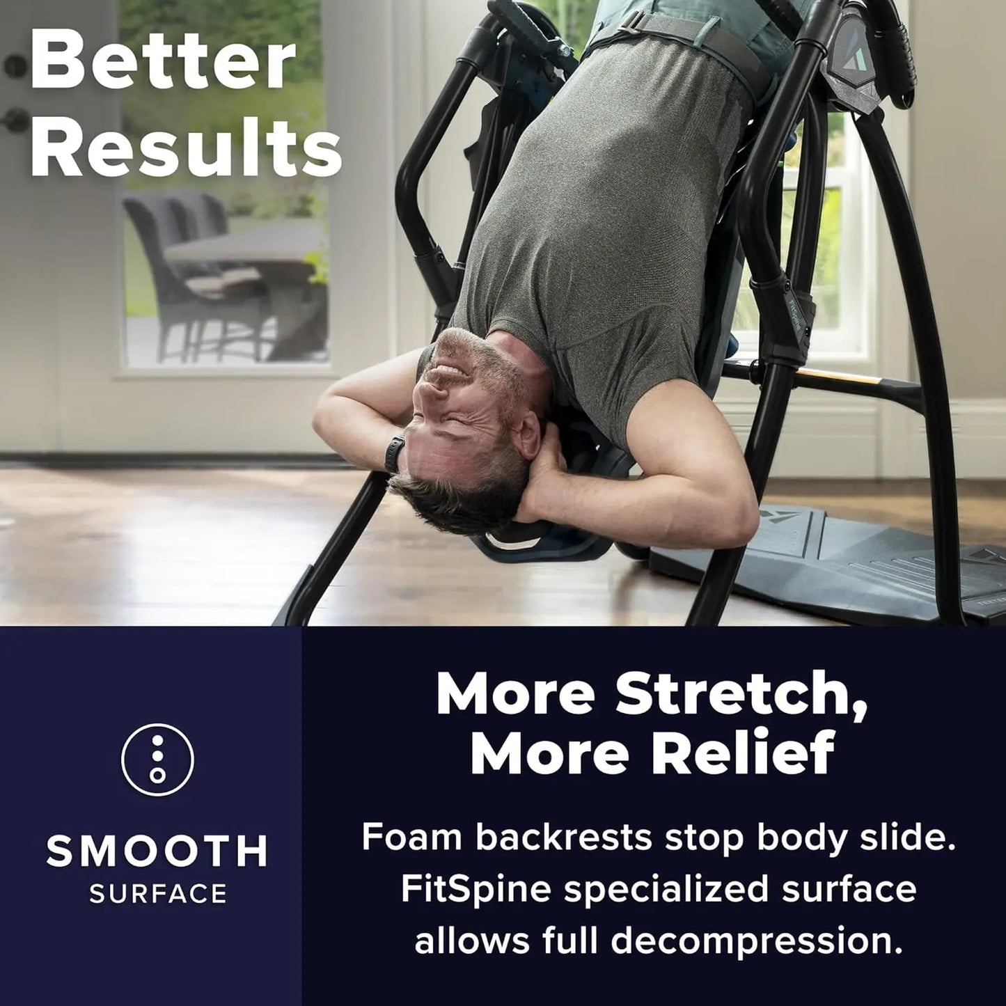 FitSpine LX9 Inversion Table For Back Pain Relief Ankle Lock